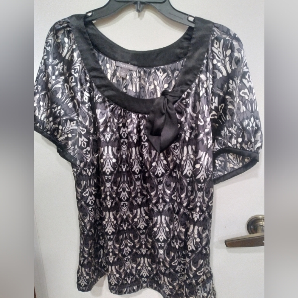 Black and White Blouse